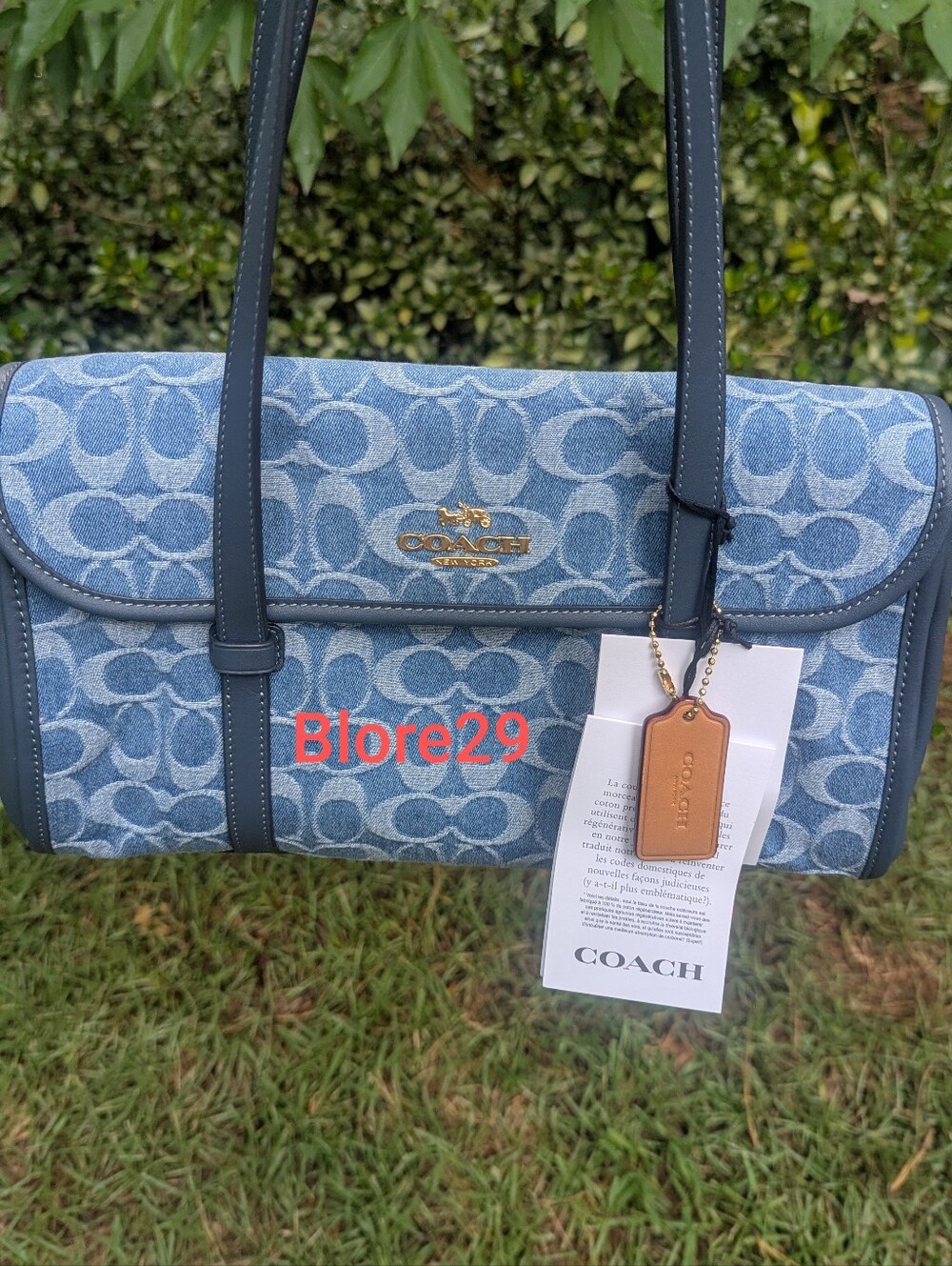 #NWT Bridget Flat Signature Denim Bag